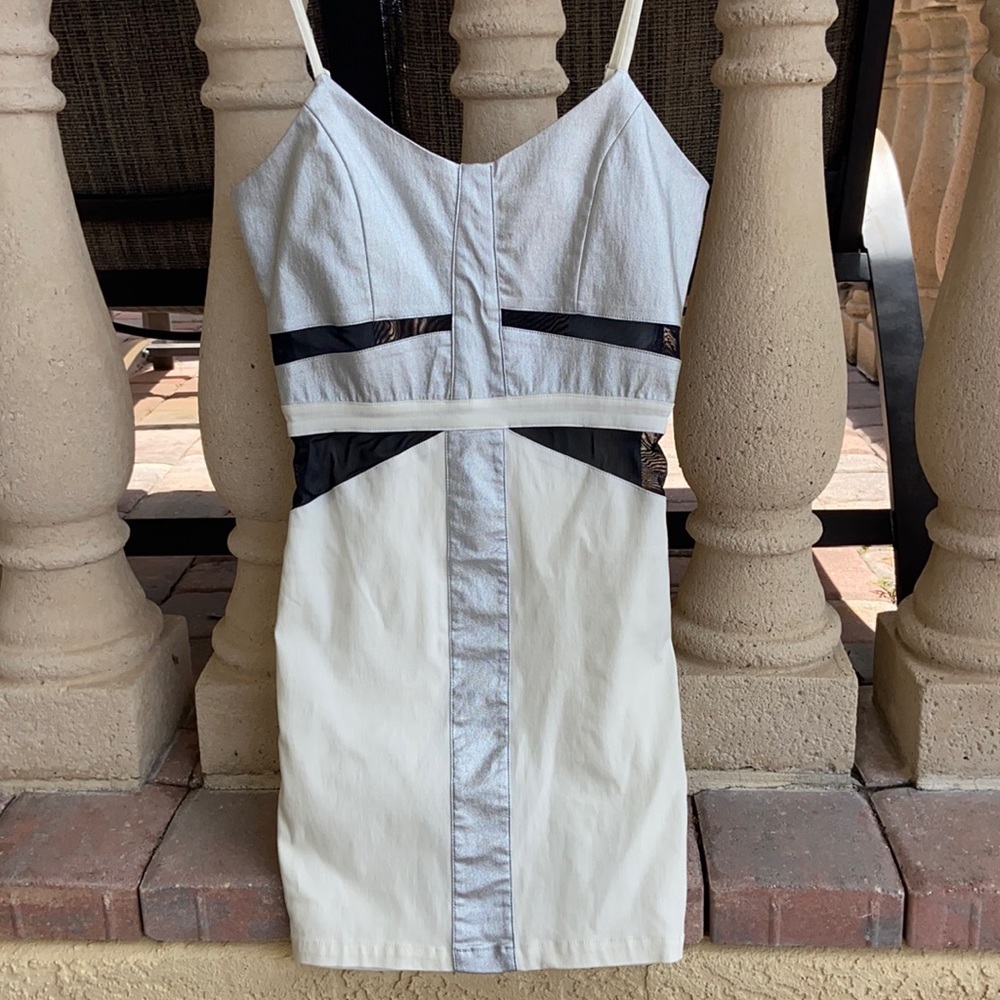 Metallic Mesh Minidress